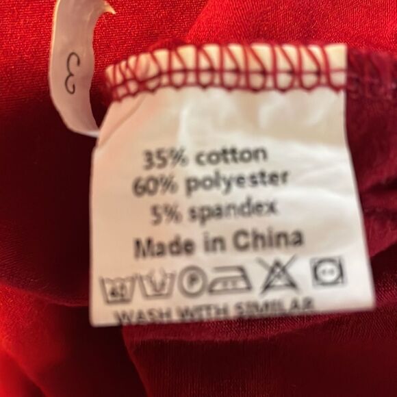 STYLEDOME criss-cross V neckline mini dress, soft & comfy, burgundy, size XXL - Picture 10 of 11